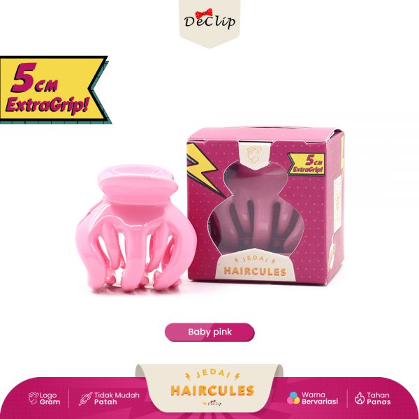 Jedai Haircules Declip Original Gigi 5 Ukuran 5cm Warna Baby Pink