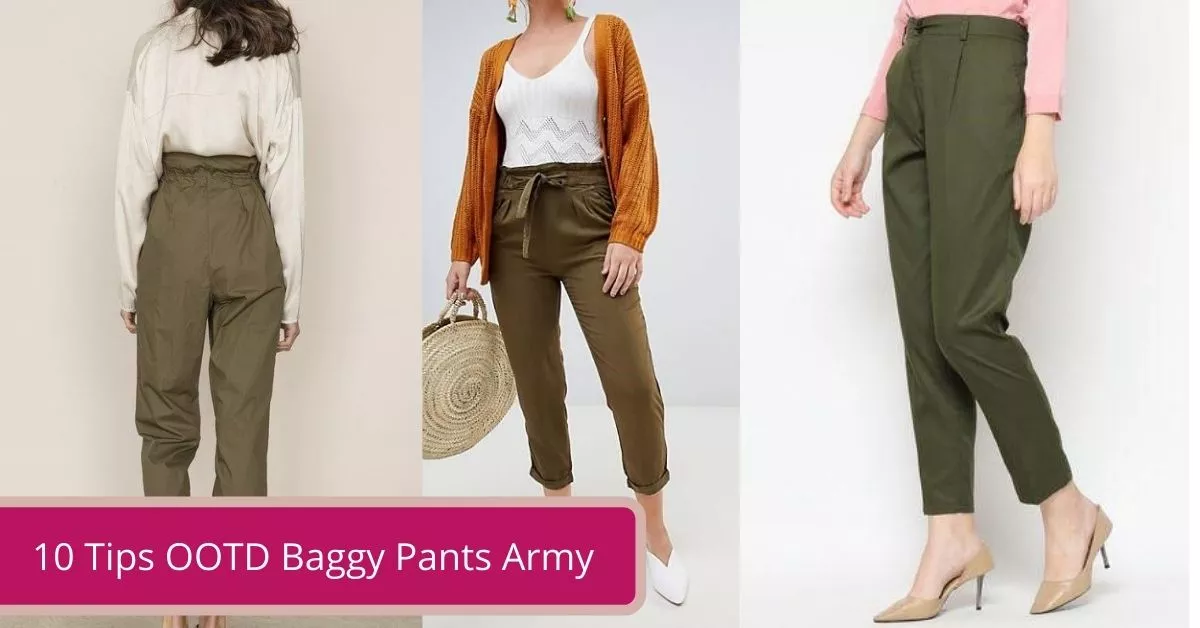 Gambar 10 Tips OOTD Baggy Pants Army