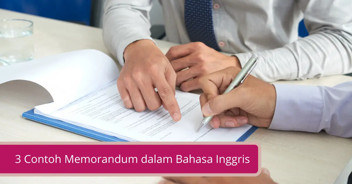 Gambar 3 Contoh Memorandum dalam Bahasa Inggris