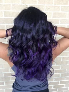 Purple Balayage Warna Rambut yang Bagus