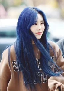 Deep Blue Warna Rambut Korea Wanita