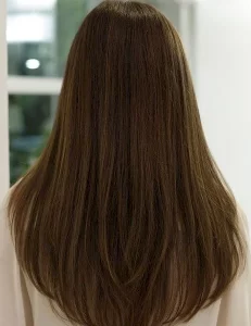 Rambut panjang dengan layer samar