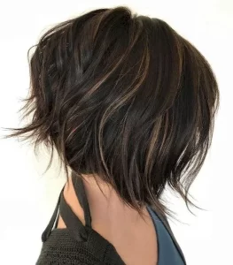 Simple Textured Bob With Highlight