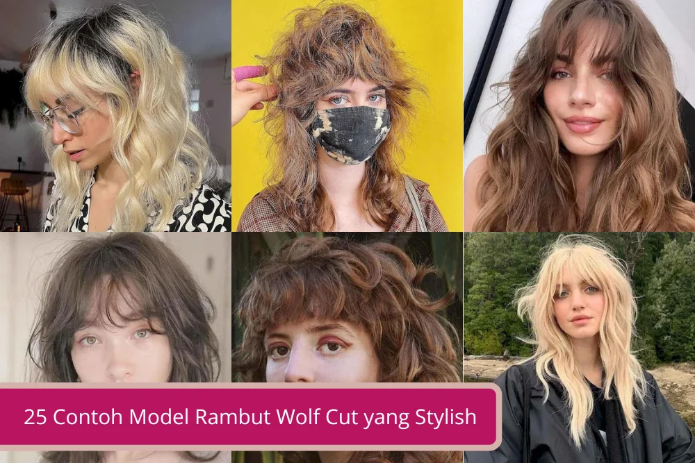 Gambar 25 Contoh Model Rambut Wolf Cut yang Stylish