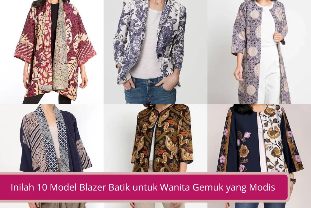 Gambar Inilah 10 Model Blazer Batik untuk Wanita Gemuk yang Modis