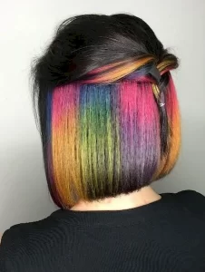 Hidden Rainbow hair Rekomendasi Warna Peek A Boo