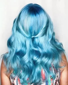 Blue Bubblegum Ombre Warna Rambut Pastel