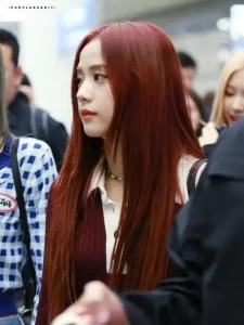 Jisoo Red Hair