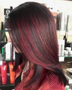 Maroon Highlight Inspirasi Warna Rambut Merah Maroon