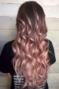 Rose Gold Ombre Warna Rambut Ombre Pink