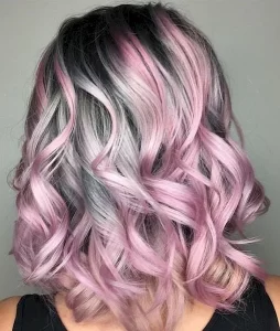 Silver to Pink Ombre Warna Rambut Ombre Pink