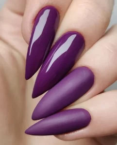 Aubergine Queen Nails Nail Art Ungu