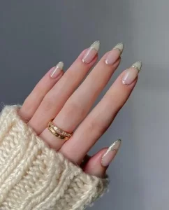 French Manicure nail art pengantin