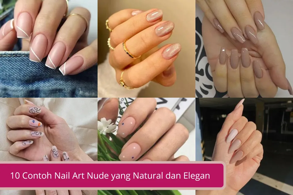 Gambar 10 Contoh Nail Art Nude yang Natural dan Elegan