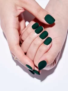 Matte Green Nails