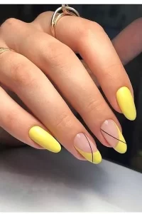 Minimalist Yellow Nails