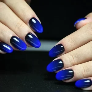 Ombre Navy Nails