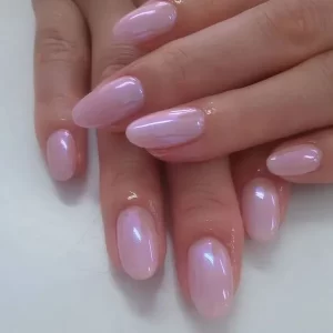 Pink Glazed Nails Pink Nail Art