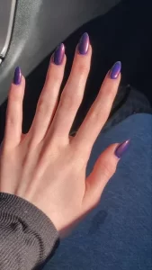 Purple Chrome Nails Nail Art Ungu