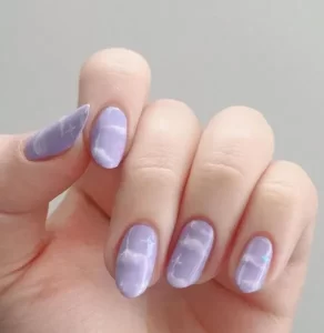 Purple Clouds Nails