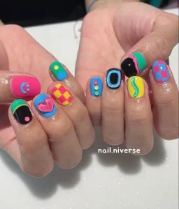 Bright Pop Art Nails