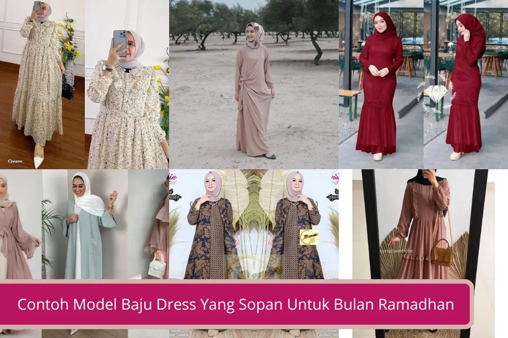 Gambar Contoh Model Baju Dress Yang Sopan Untuk Bulan Ramadhan Bikin Kamu Lebih Fashionable