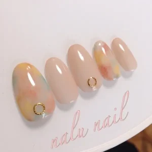 Marble Transparent Nails Japanese Nail Art