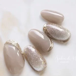 Silver Glitter Nails Japanese Nail Art