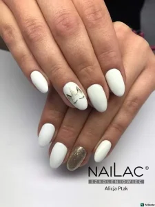 Simple White Unicorn Nails