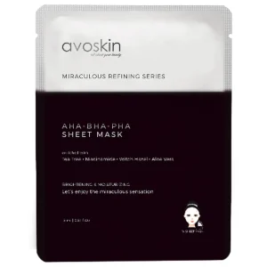 Avoskin Miraculous Refining AHA BHA PHA Sheet Mask Skincare Mengandung Glycolic Acid