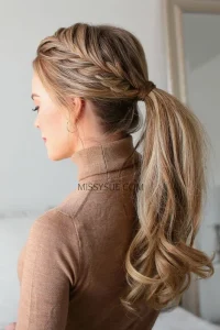 Braid ponytail Model Rambut Kepang untuk Pesta