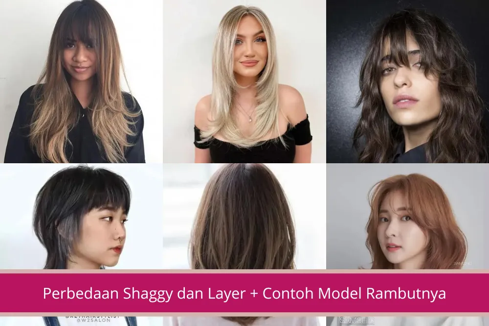 Gambar Perbedaan Shaggy dan Layer Contoh Model Rambutnya