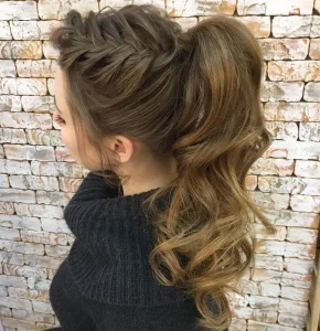 High ponytail braid