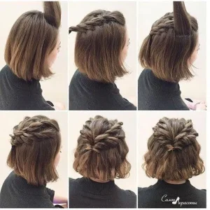 Twisted half ponytail